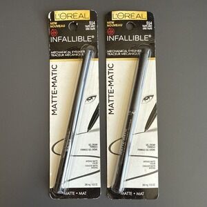 Lot of (2) L'Oreal Infallible Matte-Matic Mechanical Eyeliners #514 TAUPE GREY